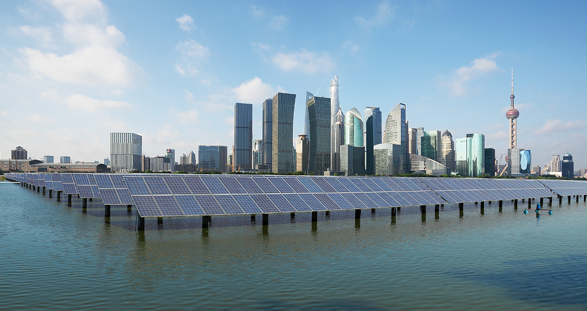 Solar panels in Shanghai