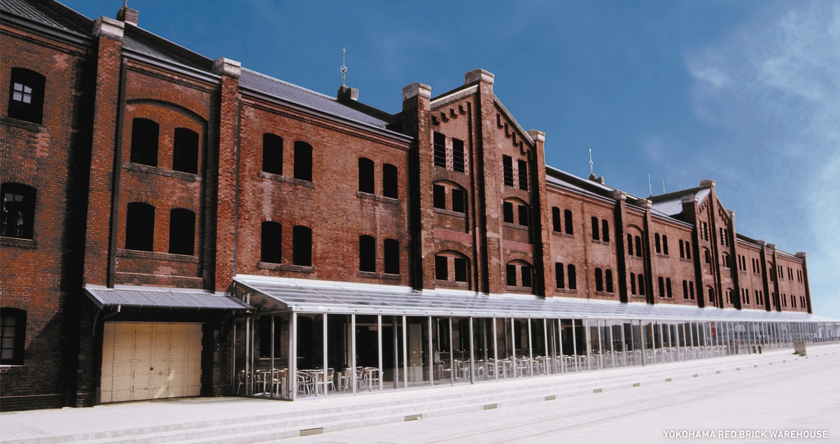Yokohama Red Brick Warehouse buildings, which once housed goods from abroad before being distributed all over Japan.