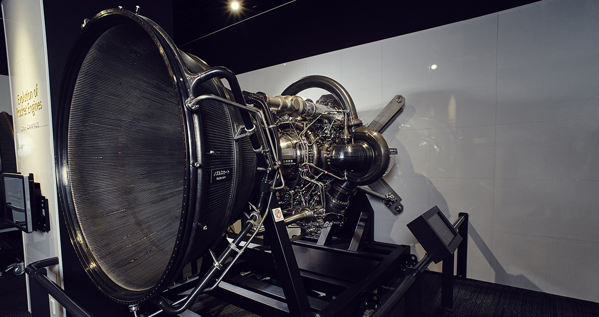 Actual rocket engines are on display.