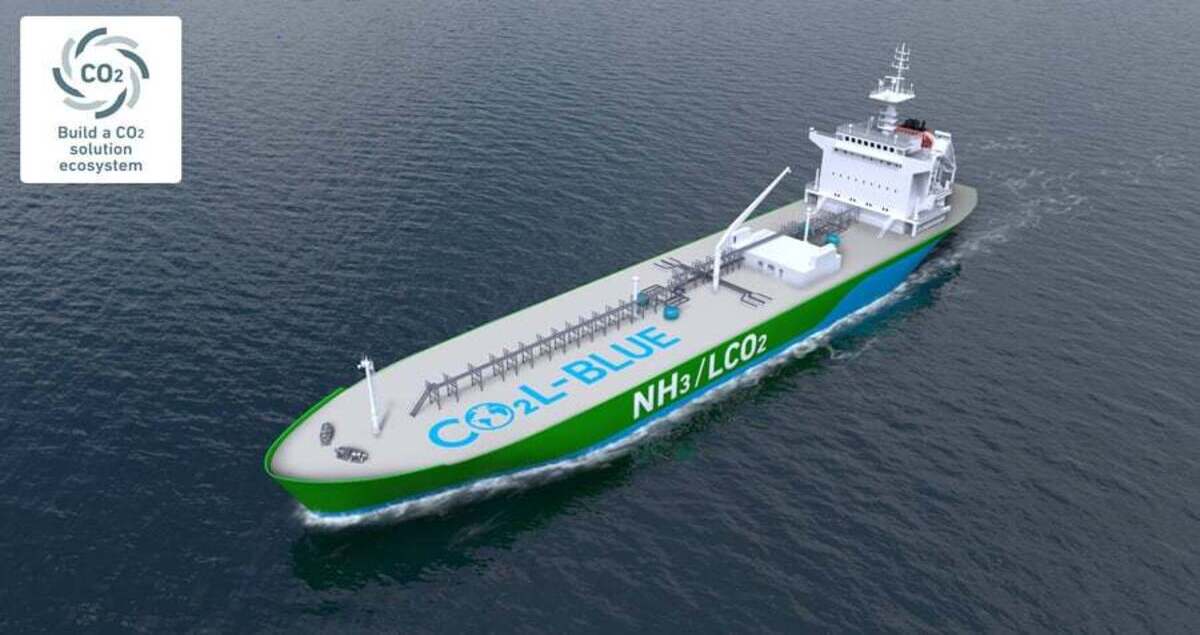 MHI has completed a conceptual study for the design of a dedicated liquefied CO₂ maritime carrier