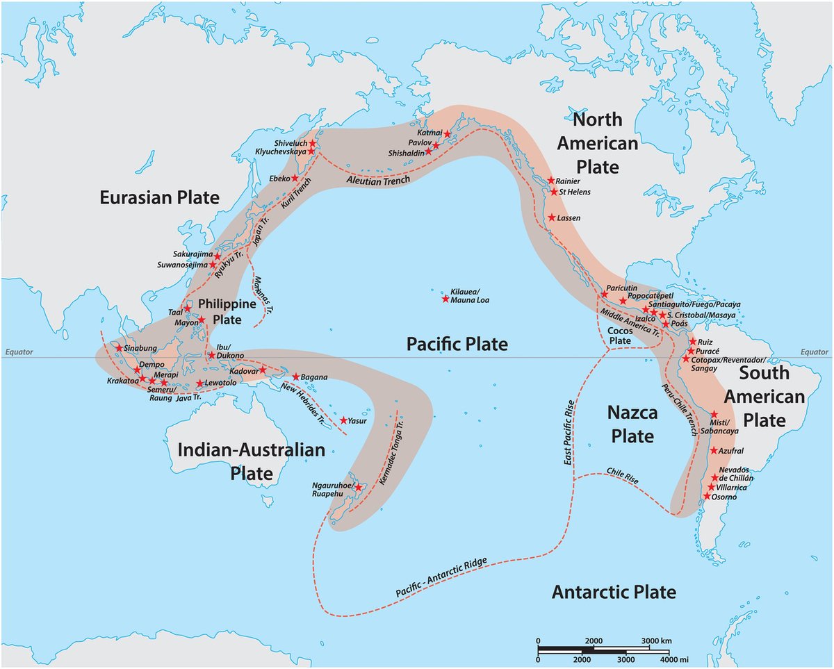 The volcanoes and tectonic plate boundaries of the Pacific Ring of Fire are rich energy sources