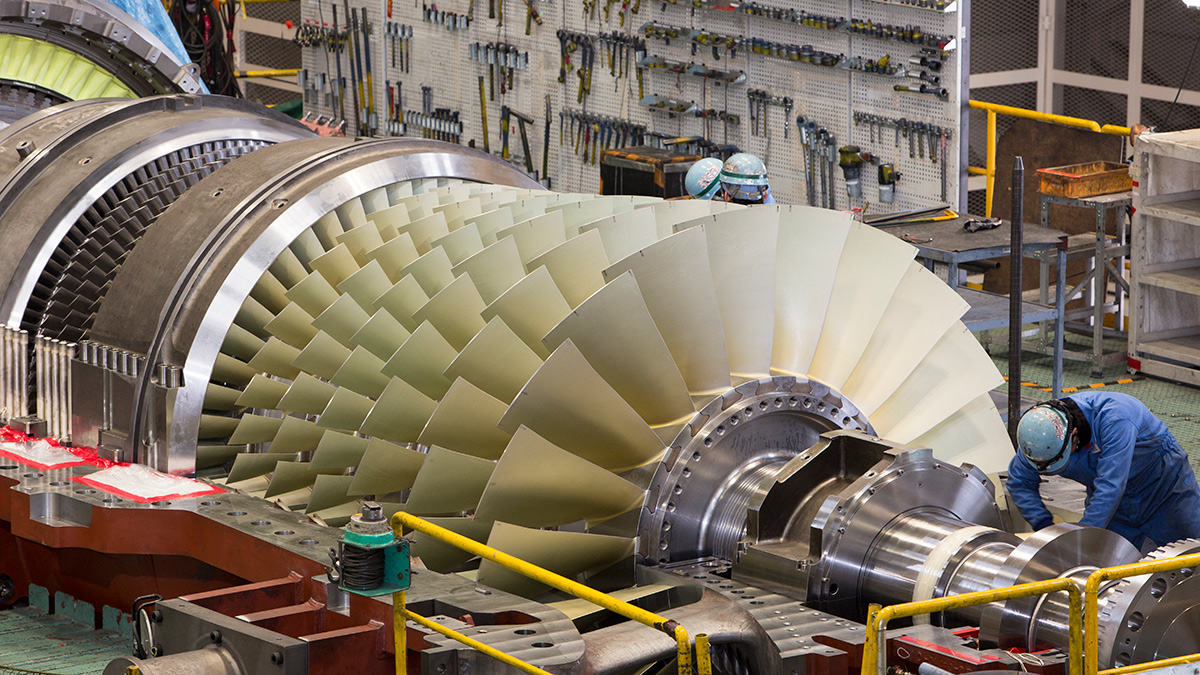 A single turbine like this is monitored by hundreds of sensors. A whole power plant may need thousands.