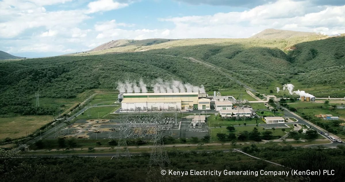 The Olkaria II Geothermal Power Station in Hell’s Gate, Kenya